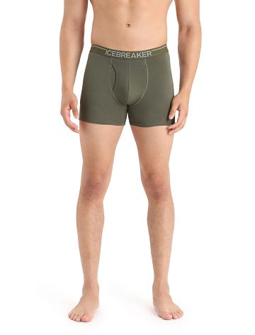 Icebreaker Merino Anatomica Boxers With Fly Férfi Fehérnemű Olivazöld | HU 1305AHKP